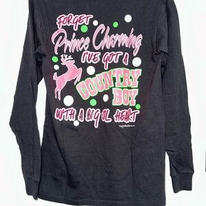 Black Long Sleeve Country ChickTee